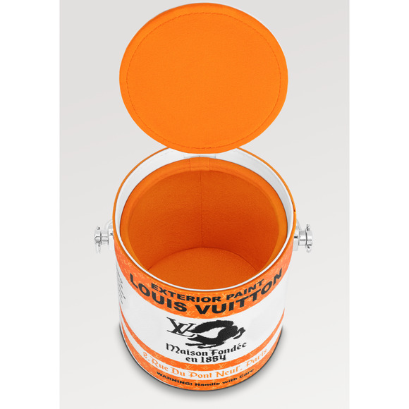 Louis Vuitton Orange LV Paint Can Monogram Top Handle Shoulder Crossbody Bag - Picture 12 of 14